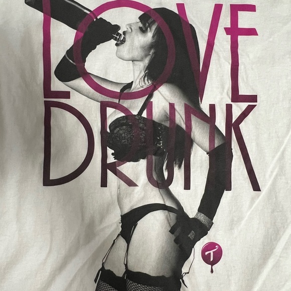 T.I.T.S. Two in the Shirt LOVE DRUNK White Men’s 2XL XXL - Picture 3 of 4